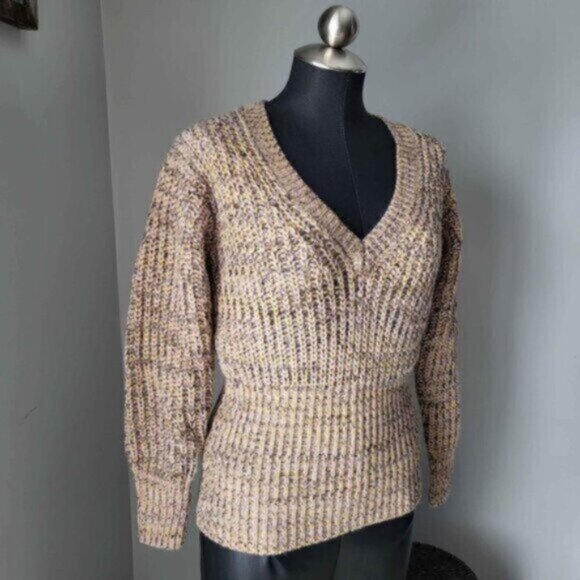 Anthropologie Wool blendV Neck Sweater NWT Sz XS - Picture 1 of 10
